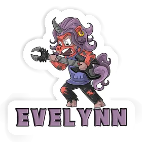 Sticker Rockendes Einhorn Evelynn Image