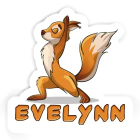 Autocollant Écureuil yoga Evelynn Image