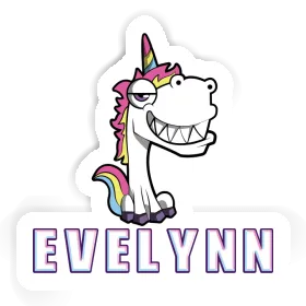 Evelynn Sticker Grinning Unicorn Image