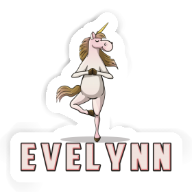 Sticker Yoga-Einhorn Evelynn Image