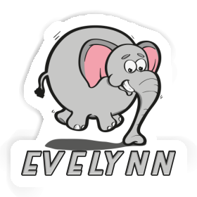 Sticker Jumping Elephant Evelynn Image