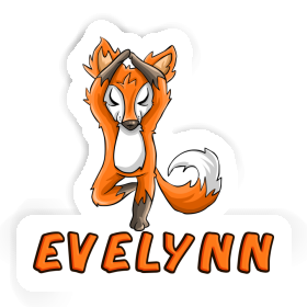 Autocollant Yoga Renard Evelynn Image