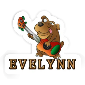 Guitar Dog Sticker Evelynn Image