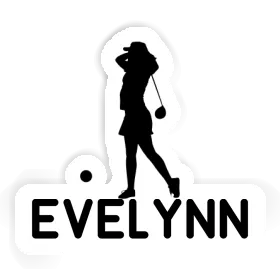 Evelynn Sticker Golfer Image