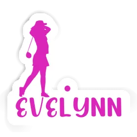 Evelynn Sticker Golfer Image