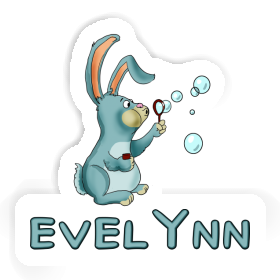 Evelynn Sticker Soap Bubbles Rabbit Image