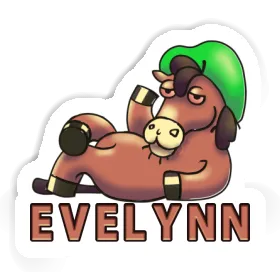 Sticker Evelynn Lying horse Image