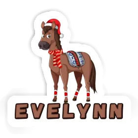 Christmas Horse Sticker Evelynn Image