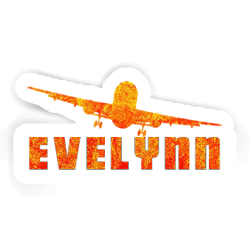 Sticker Evelynn Airplane Image