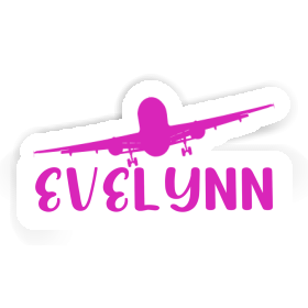 Sticker Evelynn Airplane Image