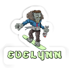 Evelynn Aufkleber Snowboarder Image