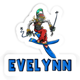 Skifahrer Aufkleber Evelynn Image