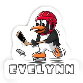 Ice Hockey Penguin Sticker Evelynn Image