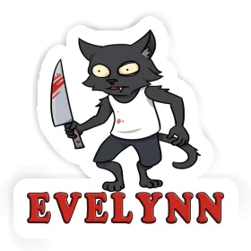 Evelynn Sticker Psycho Cat Image