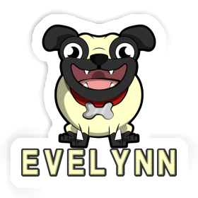 Sticker Evelynn Pug Image