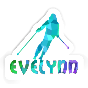 Skier Sticker Evelynn Image