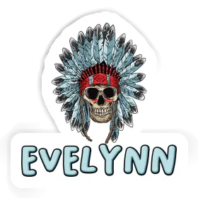 Sticker Evelynn Indianer Totenkopf Image