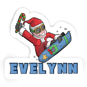 Evelynn Aufkleber Weihnachts-Snowboarder Image