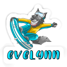 Sticker Evelynn Snowboarder Image