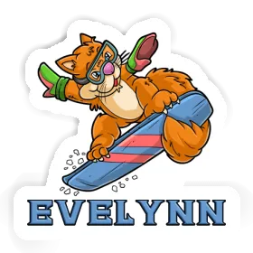 Evelynn Sticker Snowboarder Image