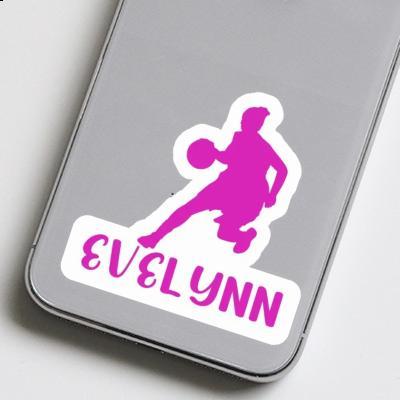 Joueuse de basket-ball Autocollant Evelynn Laptop Image