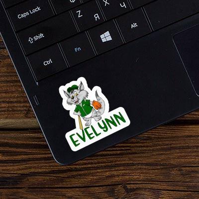 Sticker Evelynn Baseball Cat Image