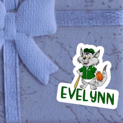 Evelynn Autocollant Chat de baseball Laptop Image