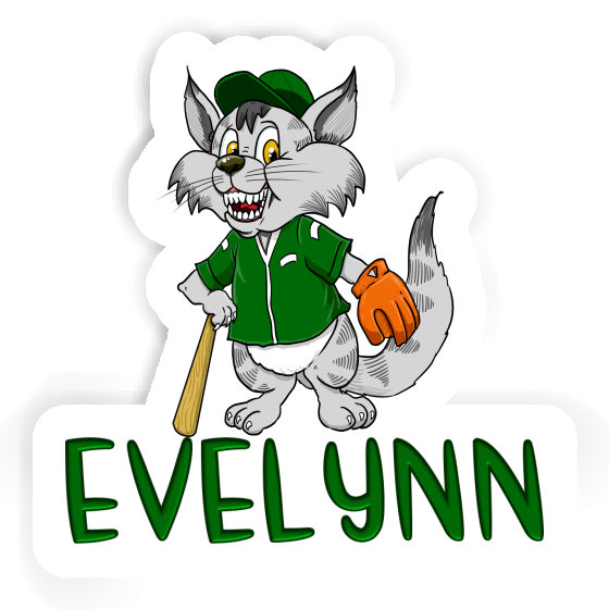 Sticker Evelynn Baseball Cat Notebook Image