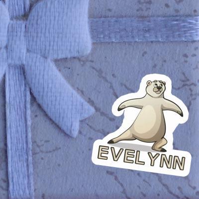 Evelynn Sticker Yoga Bear Image