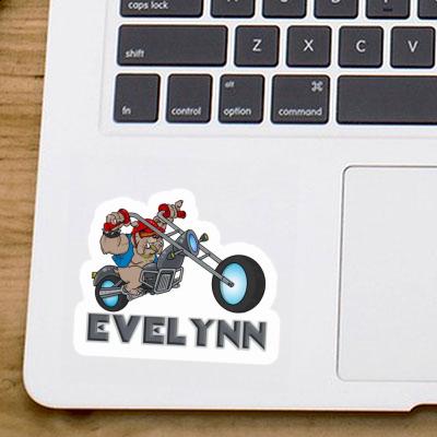 Sticker Evelynn Motorbike Rider Notebook Image