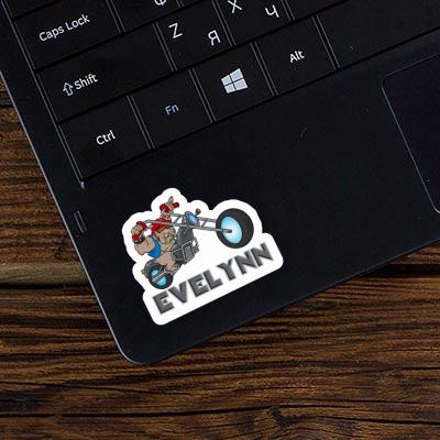 Sticker Evelynn Motorbike Rider Laptop Image