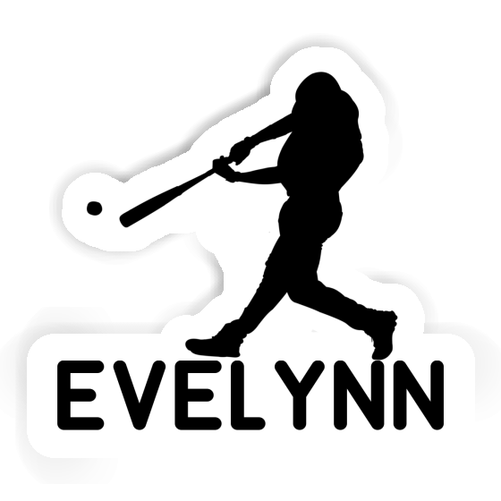 Sticker Evelynn Baseball Player Laptop Image