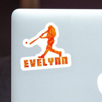 Sticker Evelynn Baseball Player Image