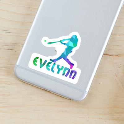 Baseball Player Sticker Evelynn Notebook Image