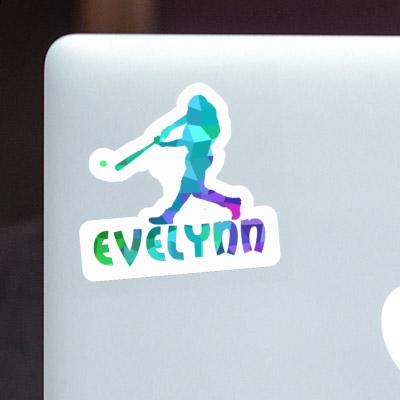 Autocollant Evelynn Joueur de baseball Laptop Image