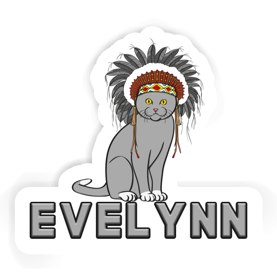 Indian Cat Sticker Evelynn Notebook Image