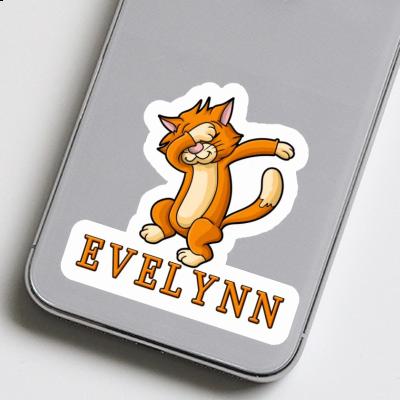 Sticker Dabbing Cat Evelynn Notebook Image