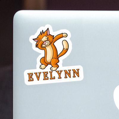 Sticker Dabbing Cat Evelynn Notebook Image