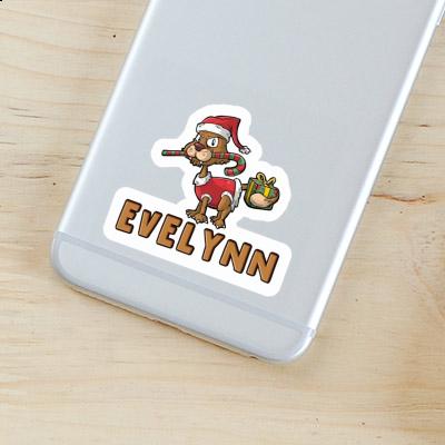 Sticker Christmas Cat Evelynn Laptop Image