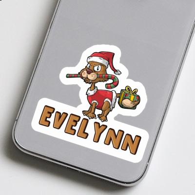 Evelynn Autocollant Chat de Noël Notebook Image