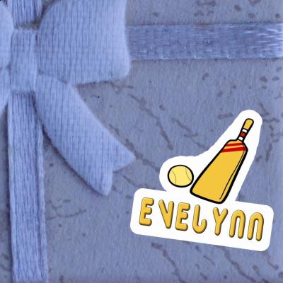 Sticker Evelynn Cricket Bat Notebook Image