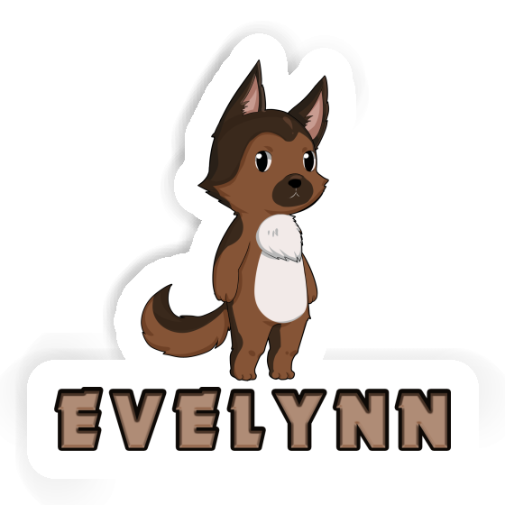 Evelynn Sticker Deutscher Schäferhund Notebook Image