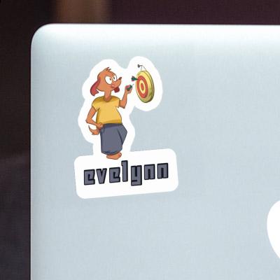 Sticker Dartspieler Evelynn Laptop Image