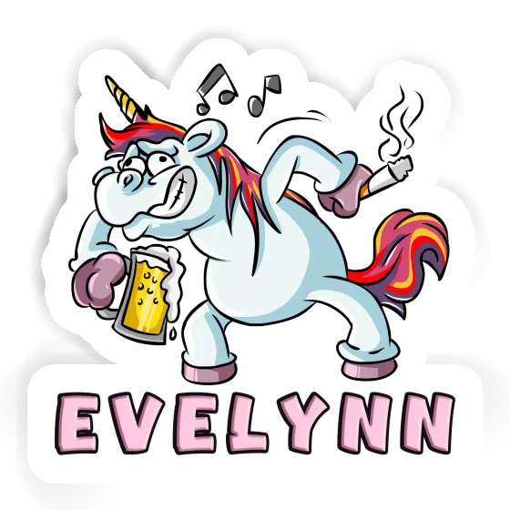 Aufkleber Party-Einhorn Evelynn Notebook Image