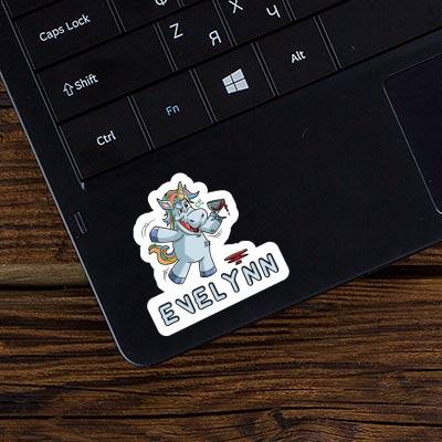 Sticker Evelynn Unicorn Laptop Image