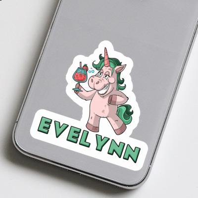 Licorne festive Autocollant Evelynn Gift package Image