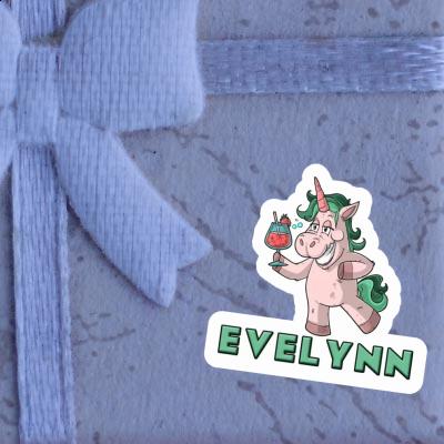 Licorne festive Autocollant Evelynn Notebook Image