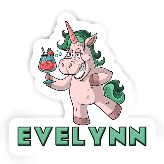 Licorne festive Autocollant Evelynn Image