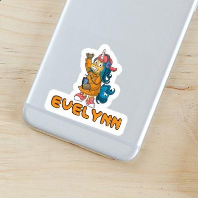 Sticker Hip-Hop Einhorn Evelynn Laptop Image