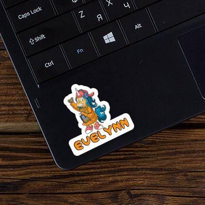 Sticker Hip-Hop Einhorn Evelynn Notebook Image